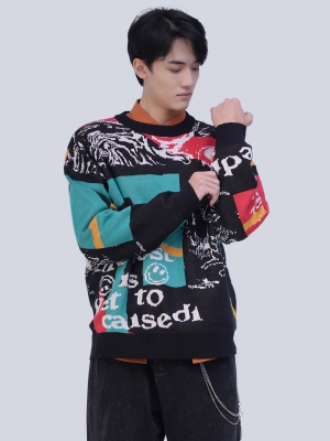 長(zhǎng)袖圓領(lǐng)毛衣