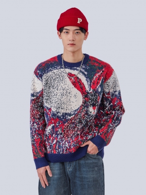 長袖圓領(lǐng)毛衣